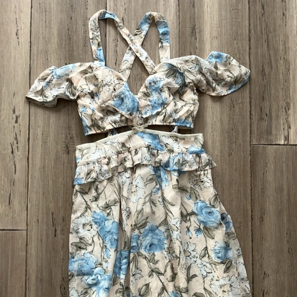 For Love and Lemons Free People Floral Off-Shoulder Maxi Dress S - Picture 12 of 13